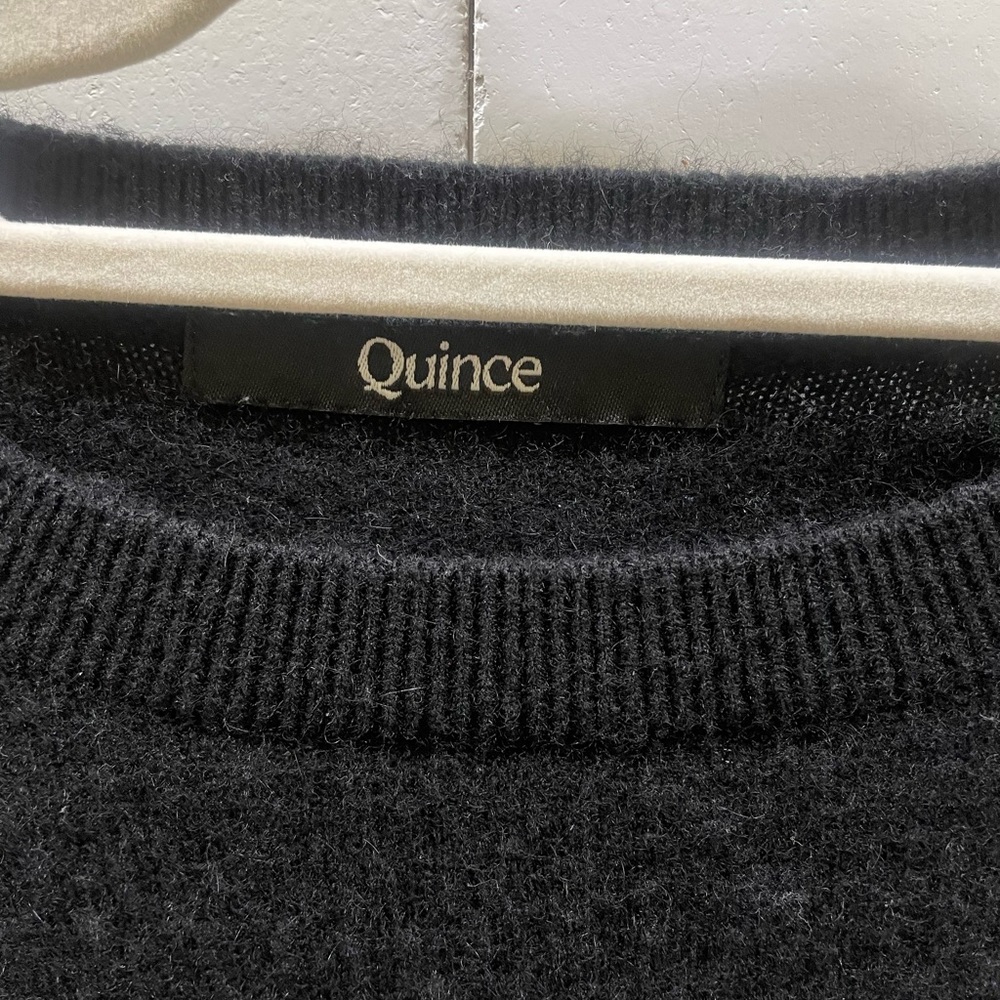 Quince Cashmere Crewneck Sweater black Size Small - Picture 3 of 5